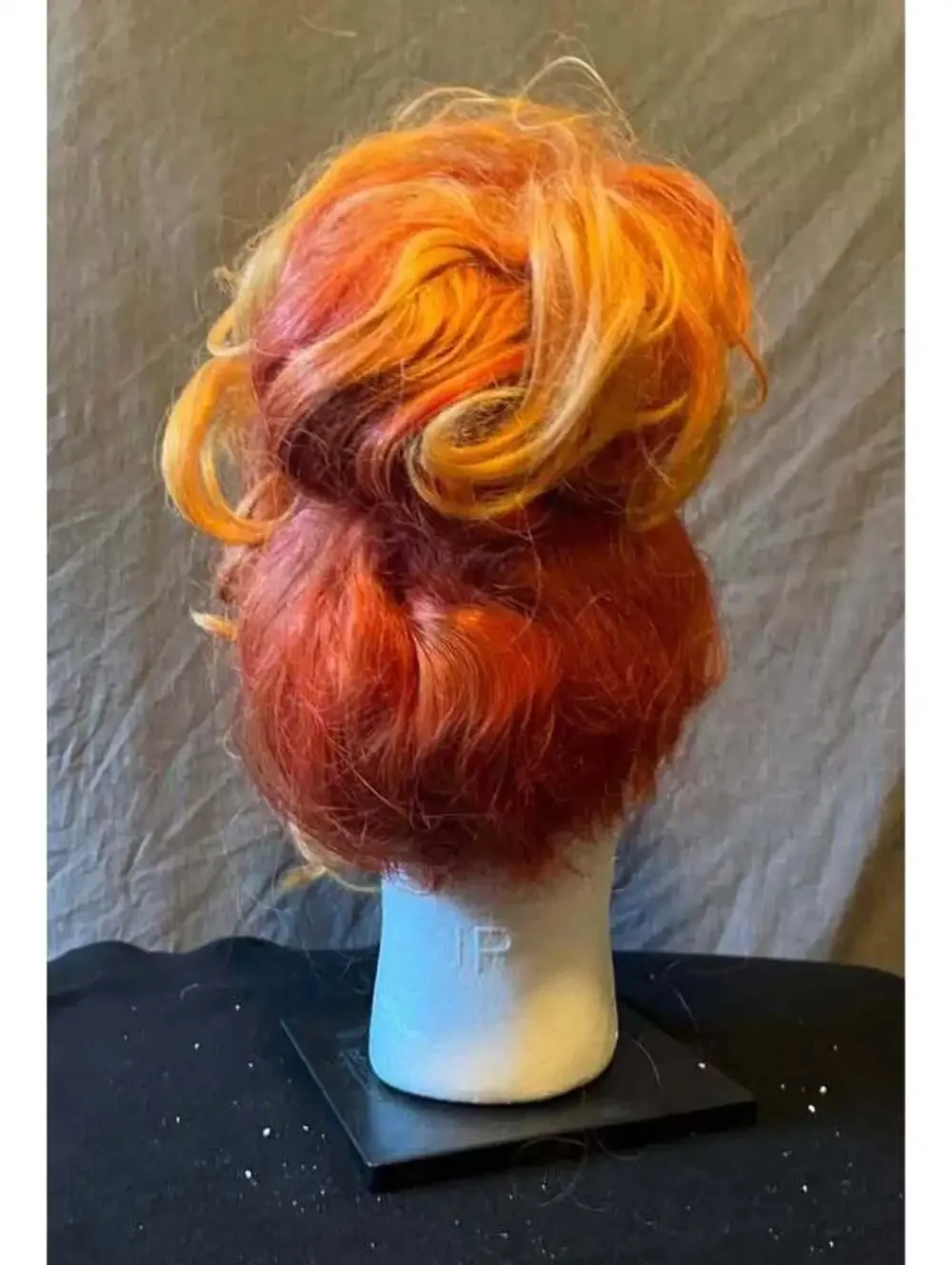 Stylized Orange and Red Lace Front Wig